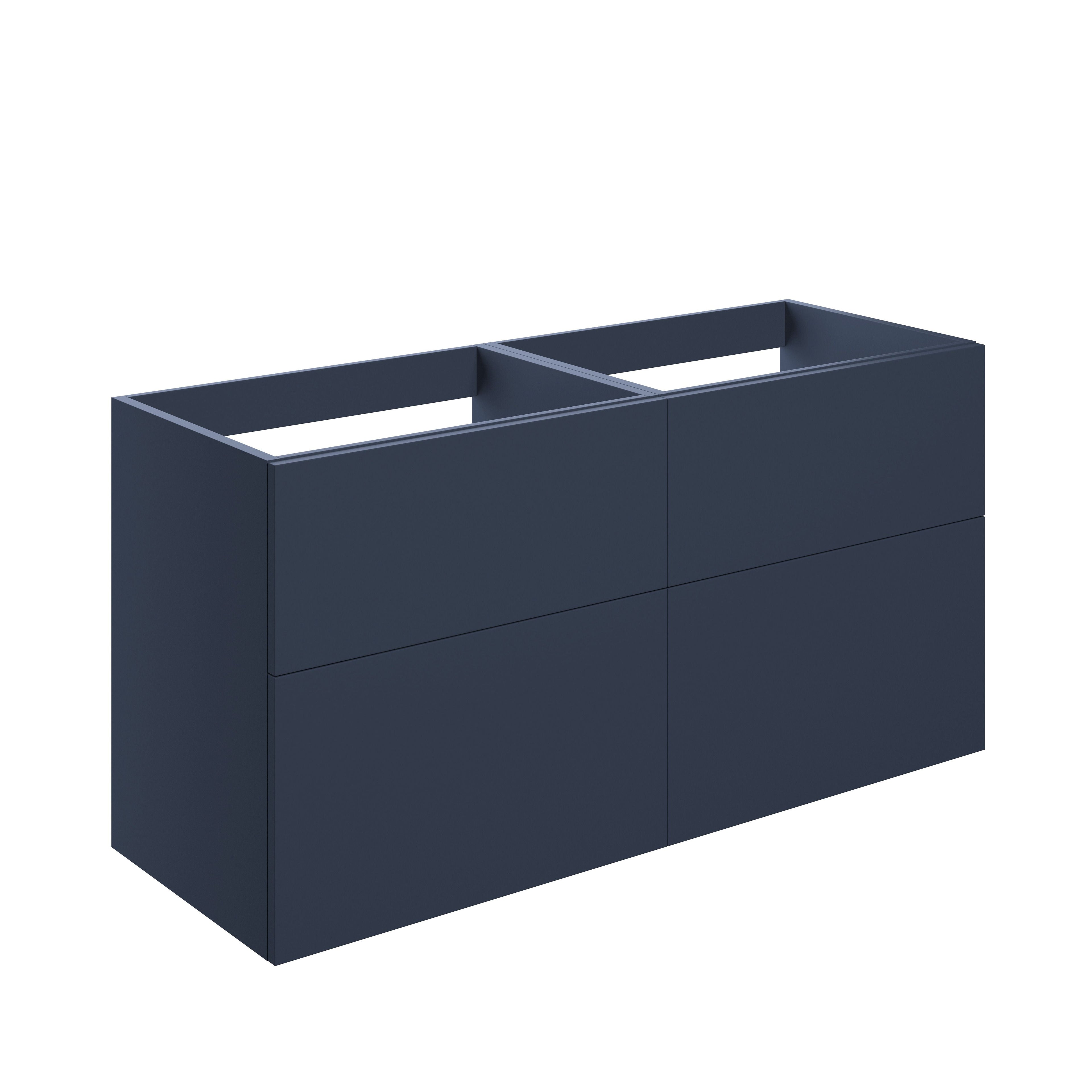 Fontmell 4 Drawer Wall Unit (No Top) 1180mm - Matt Deep Blue