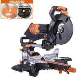Evolution R255SMS-DB+ 255mm Multi-Material Double Bevel Sliding Mitre Saw Plus Pack 230V