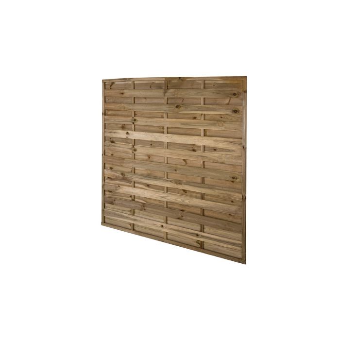 Forest Pressure Treated Decorative Flat Top Fence Panel 1.8m x 1.8m - Pack of 5