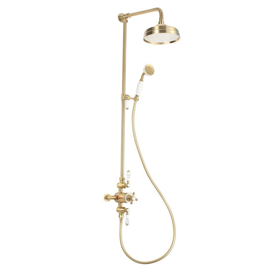 Ashmore Thermostatic Shower Kit - Brushed Brass