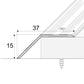 A39 37mm Anodised Aluminium Door Threshold Ramp Profile