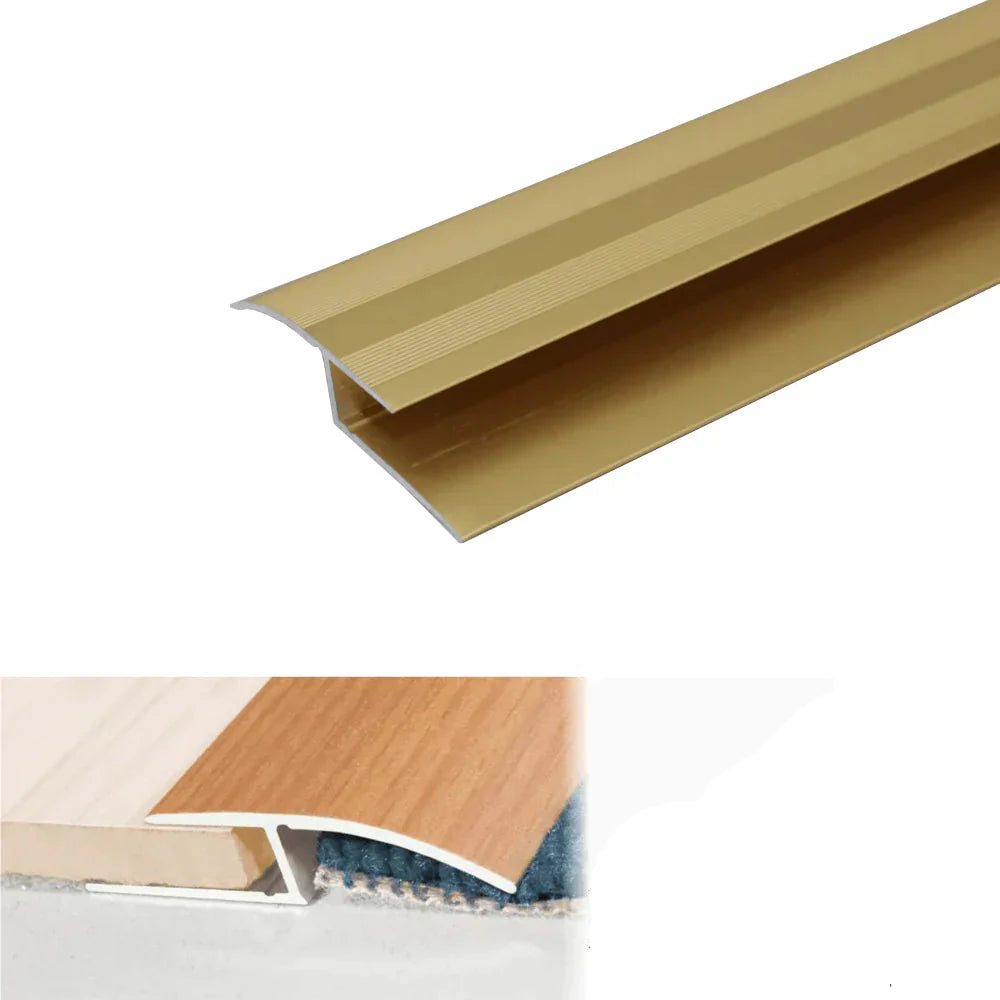 A62 40mm Anodised Aluminium Door Threshold Ramp Profile Gold 0.9m