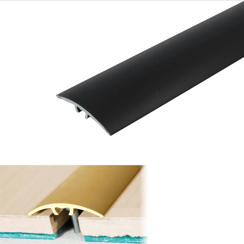 A64 40mm Anodised Aluminium Door Threshold Strip Black