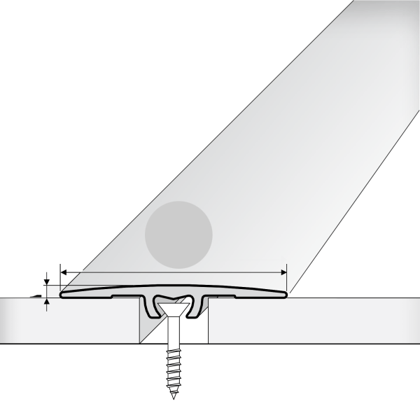 A68 36mm Anodised Aluminium Flat Door Threshold Strip