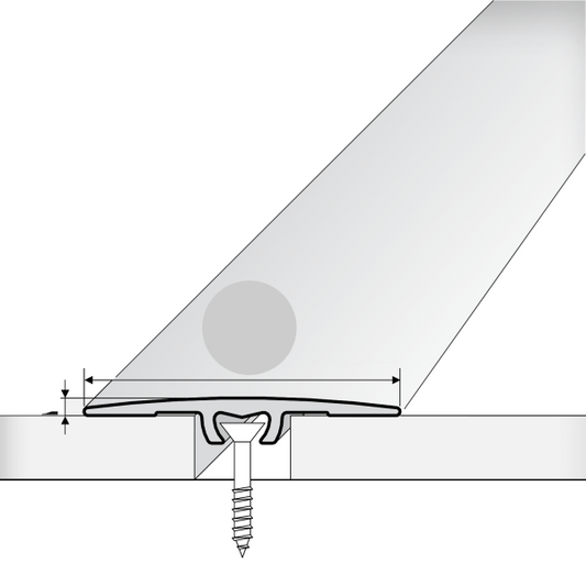 A68 36mm Anodised Aluminium Flat Door Threshold Strip