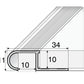 A81 Aluminium Stair Nosing Edge Trim – 34mm x 11mm x 10mm for Tiles