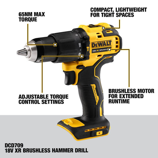 DeWalt DCK344M2T-GB 18V XR Brushless Cordless 3 Piece Kit 2 x 4.0Ah