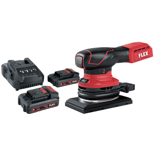 FLEX 18V OSE-2-80 Brushless Random Orbital Sander 2 x 2.5Ah