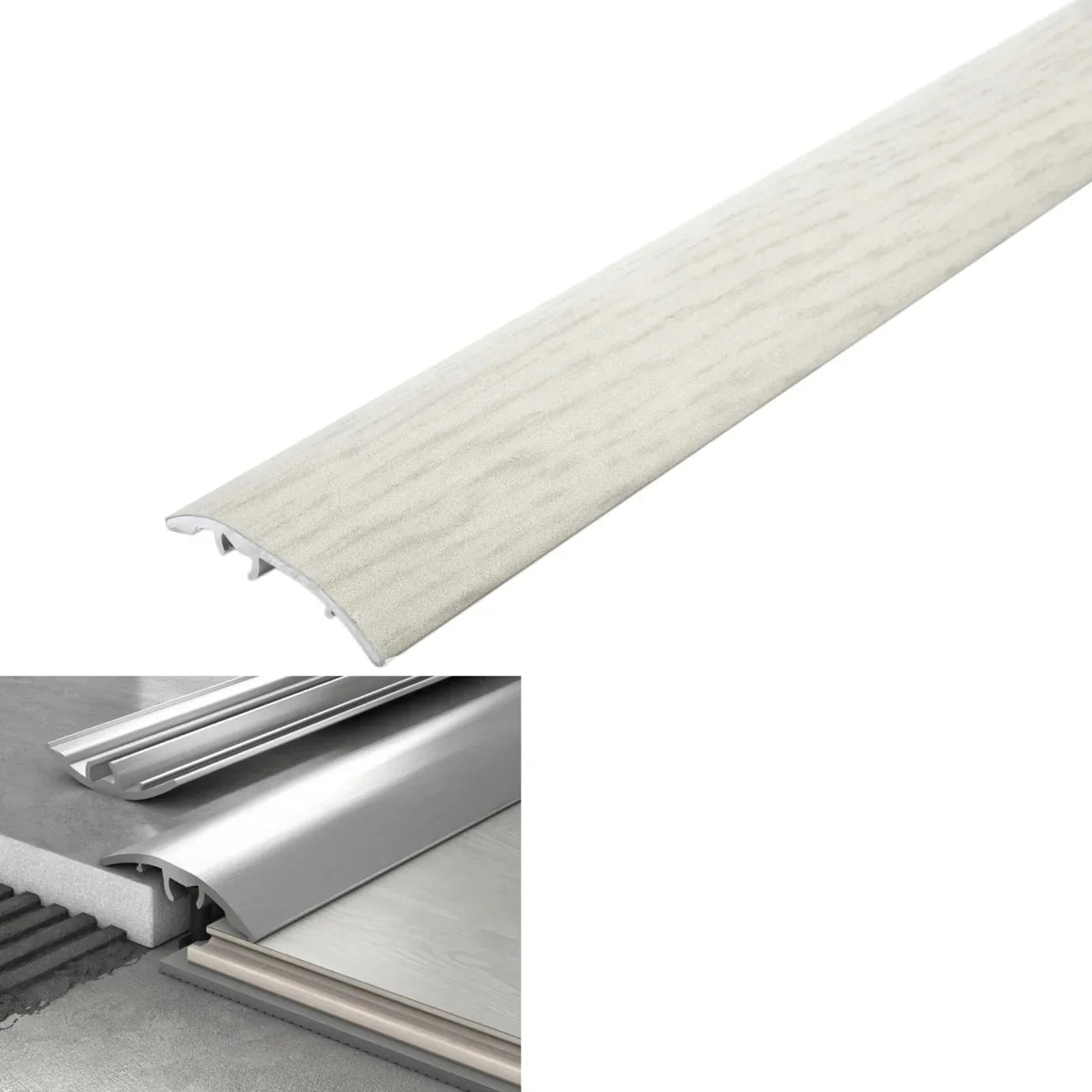 37mm Aluminium 4-in-1 Wood-Effect Door Threshold S16K 150 Kansas Maple