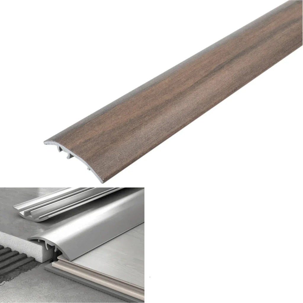 37mm Aluminium 4-in-1 Wood-Effect Door Threshold S16K 270 Philadelphia Walnut