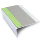 ASL16 66x32mm Aluminium Non Slip Stair Nosing Edge Trim With Pvc Insert Dolphin Grey