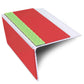 ASL28 75x58mm DDA Compliant Straight Aluminium Non Slip Stair Nosing Edge Trim With PVC Insert Red