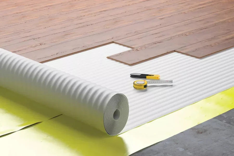 Acoustic Soundproof Laminate Underlay Roll 2 MM Thick White Soundproof Laminate Wood Flooring