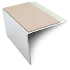 NSL21 67 x 55mm Aluminium Stair Nosing with PVC Anti-Slip & DDA Compliance Beige