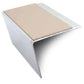 NSL26 Aluminium DDA Compliant Stair Nosing 67 x 55mm with Anti-Slip PVC Insert Beige