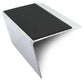 NSL26 Aluminium DDA Compliant Stair Nosing 67 x 55mm with Anti-Slip PVC Insert Black