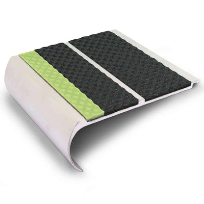 AHD13 91 x 35mm Aluminium Tredsafe Non Slip Stair Edge Protector Black Tredsafe