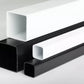 Black & White Durable PVC Plastic Box Section Square Tube