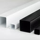 Black & White Durable PVC Plastic Box Section Square Tube