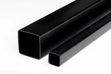 Black & White Durable PVC Plastic Box Section Square Tube