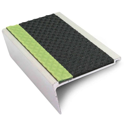 AHD06 63 x 32mm Aluminium Non Slip Stair Edge – Tredsafe Safety Trim Black Tredsafe