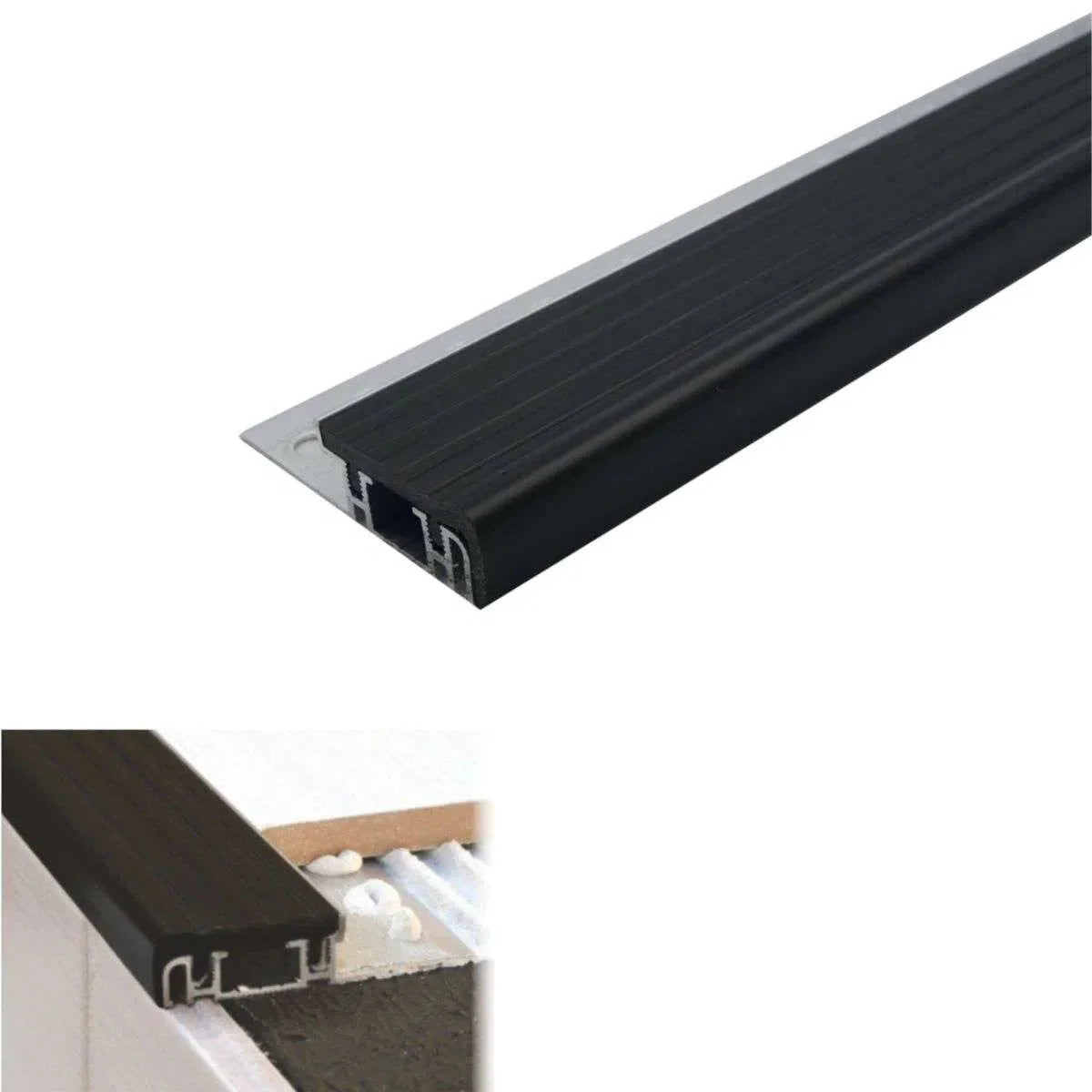 NIB Aluminium Stair Nosing Edge Trim Step Nose Edging Nosings For Tiles And Stone 30x12mm