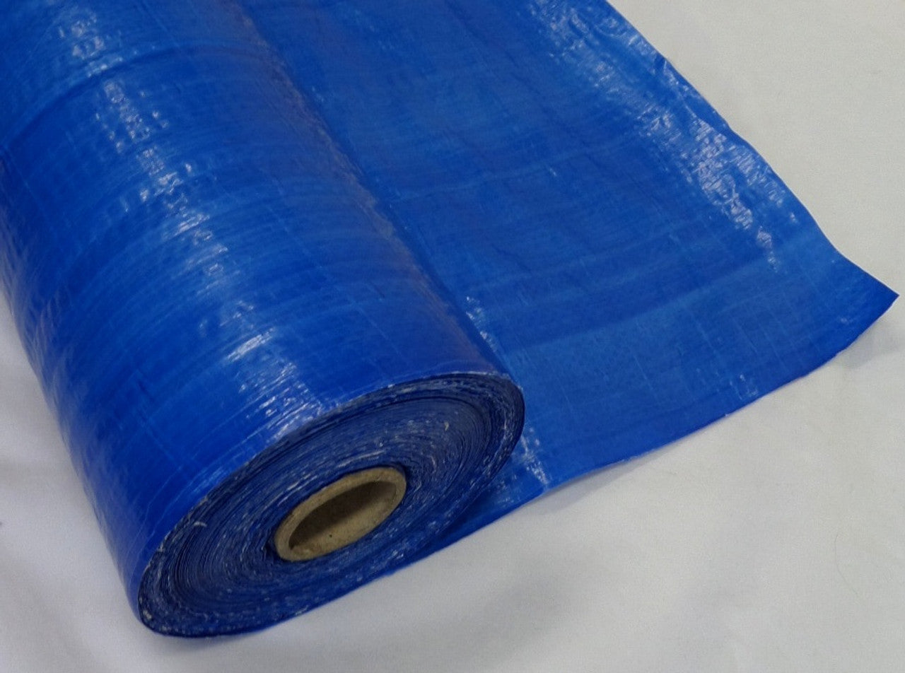 110gsm Blue Tarpaulin Roll – 1.8m x 100m | Waterproof, UV-Stabilised Polyethylene Sheet for Construction, Agriculture & General Covering