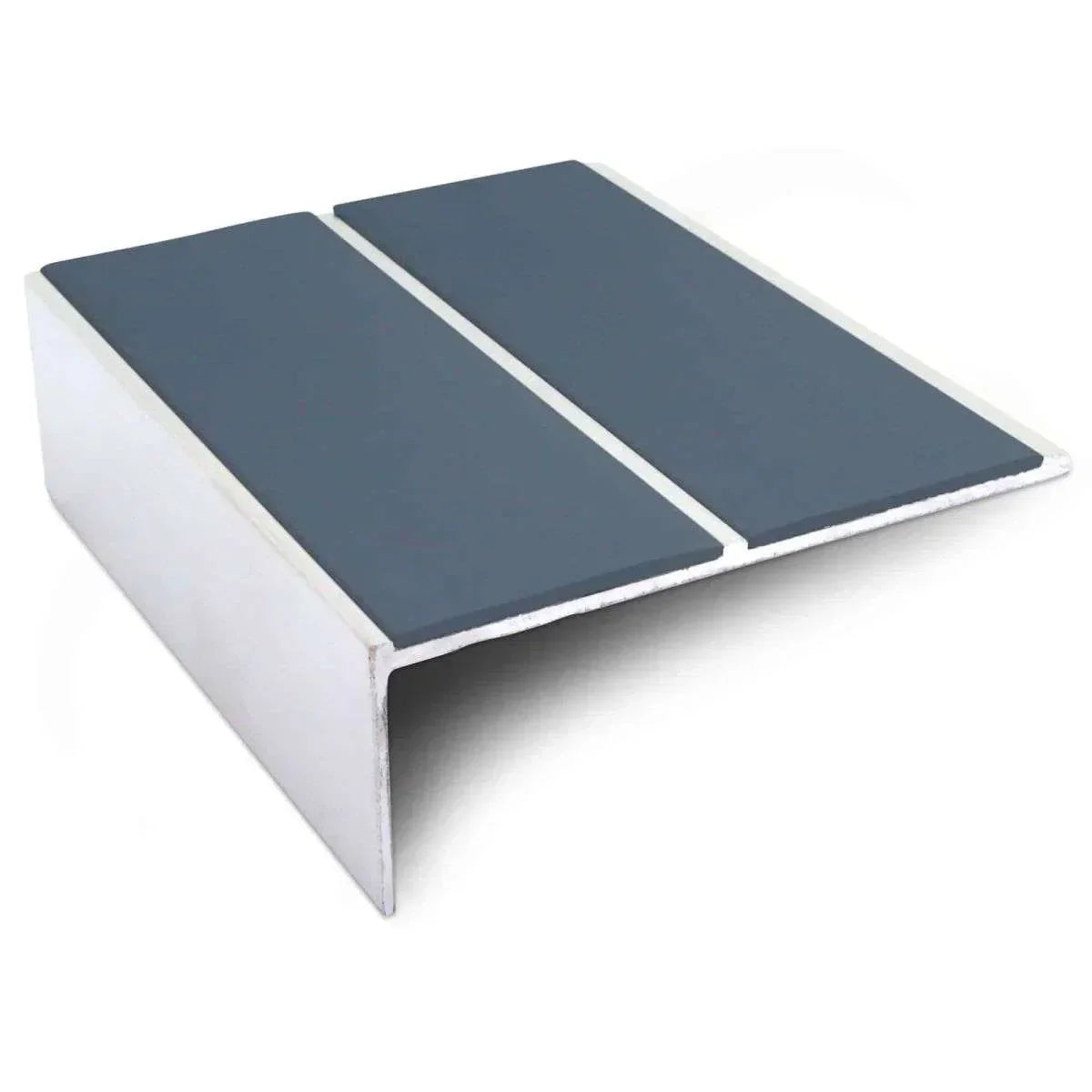 NSL09 85 x 32mm Aluminium Non Slip Stair Nosing Edge Trim With Pvc Insert Cobalt Blue