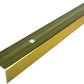 Aluminium Stair Nosing 25x20mm Anti-Slip Edge Trim S02 Brass Effect