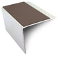 NSL21 67 x 55mm Aluminium Stair Nosing with PVC Anti-Slip & DDA Compliance Brown