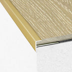 C24 28 x 14.5mm Anodised Aluminium LVT Stair nosing Edge Profile For 5mm Flooring