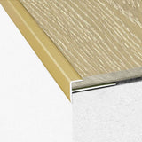 C24 28 x 14.5mm Anodised Aluminium LVT Stair nosing Edge Profile For 5mm Flooring