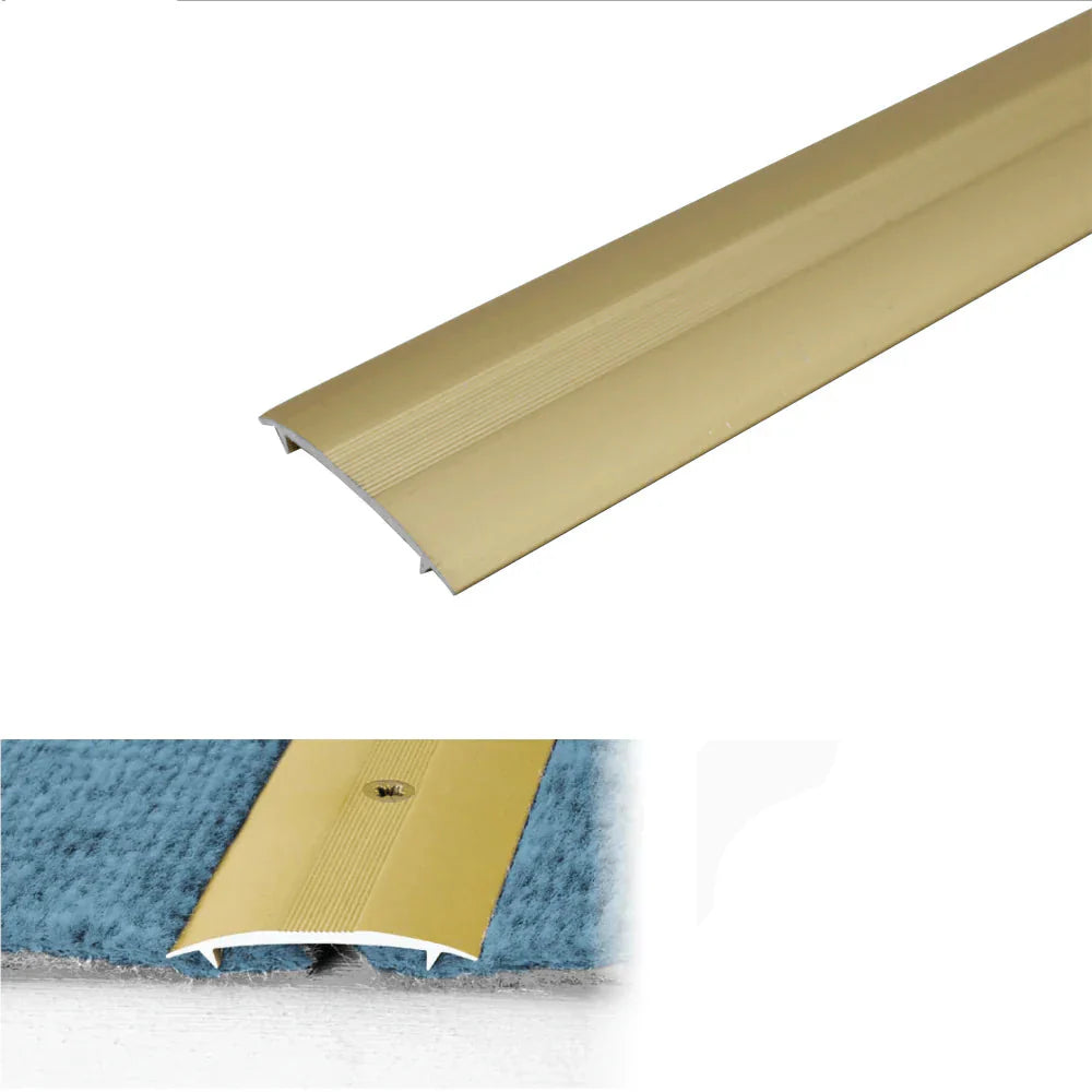 C68 36mm Anodised Aluminium Carpet Cover Strip Profile Gold