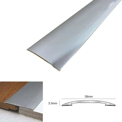 CAS 38mm Self Adhesive Euro Cover Strip Wood Vinyl Tile Door Bar Threshold Trim Bright Silver