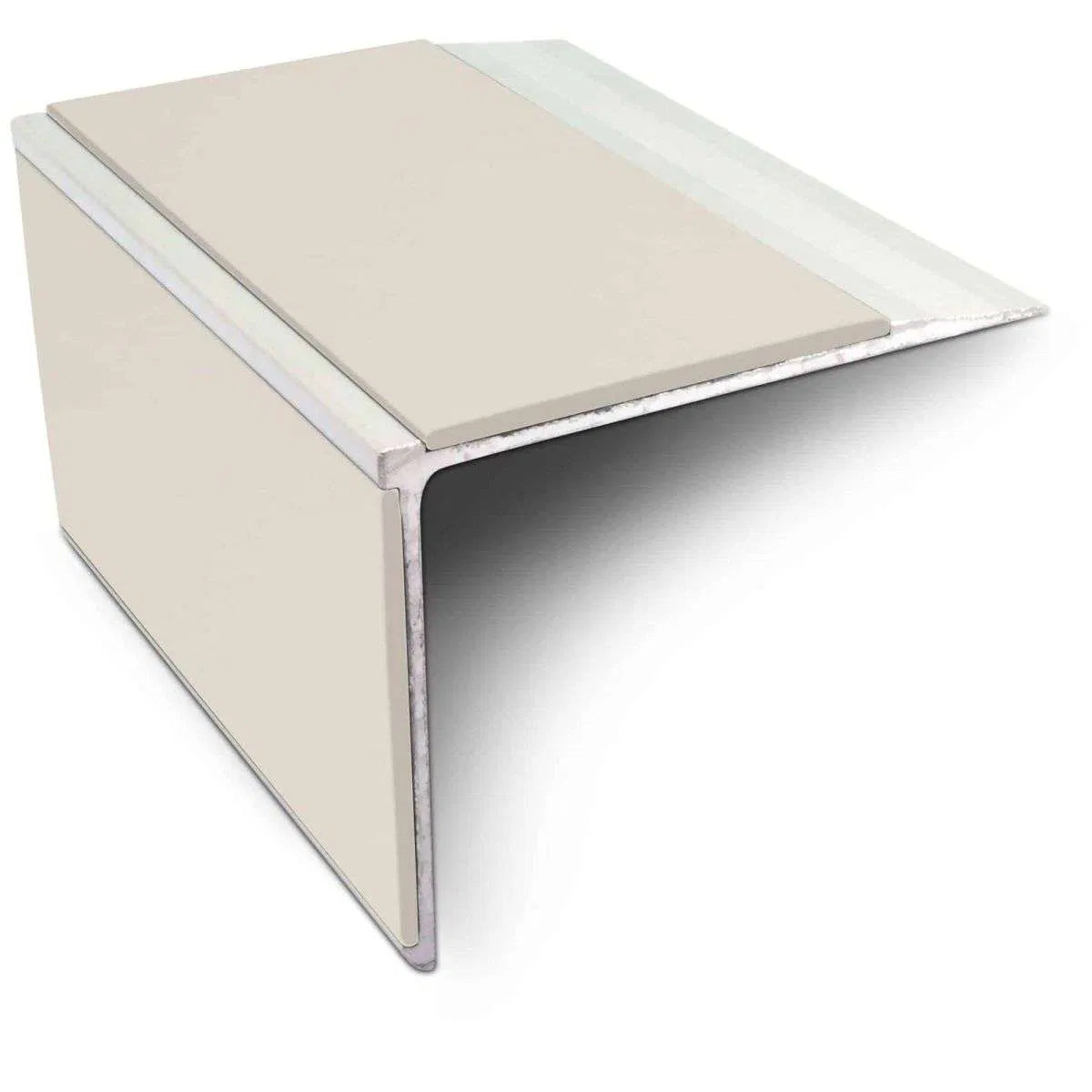 NSL27 DDA Compliant Aluminium Stair Nosing 75x58mm – Non Slip Edge Trim with PVC Insert Canvas