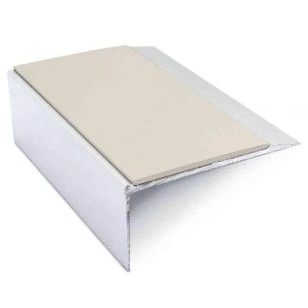 NSL15 66 x 32mm Aluminium Stair Edge Trim with PVC Anti-Slip Insert Canvas Genesis