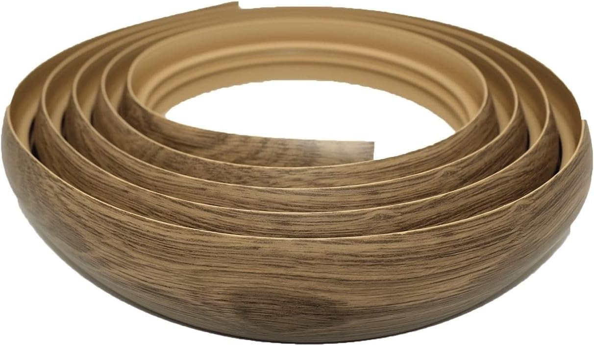 40mm PVC Flex Line Flooring Transition Strip – Flexible Threshold Profile Castle Oak