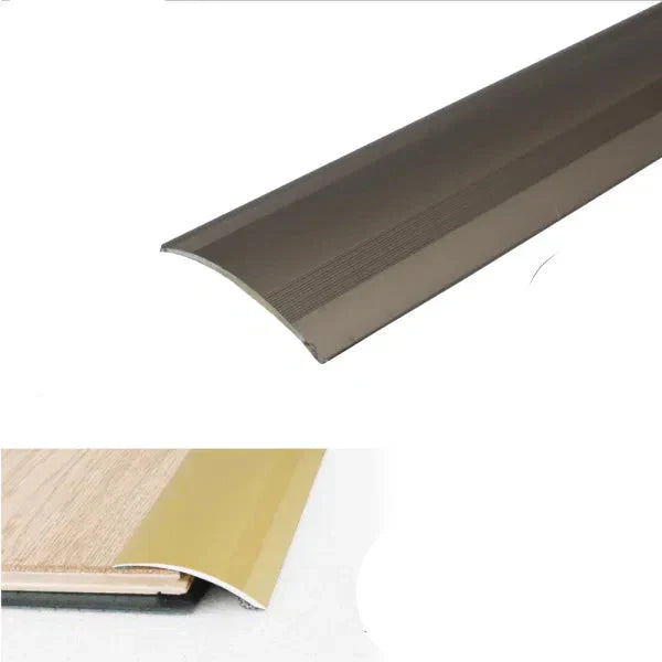 A49 61mm Anodised Aluminium Self Adhesive Door Threshold Ramp Profile Champagne