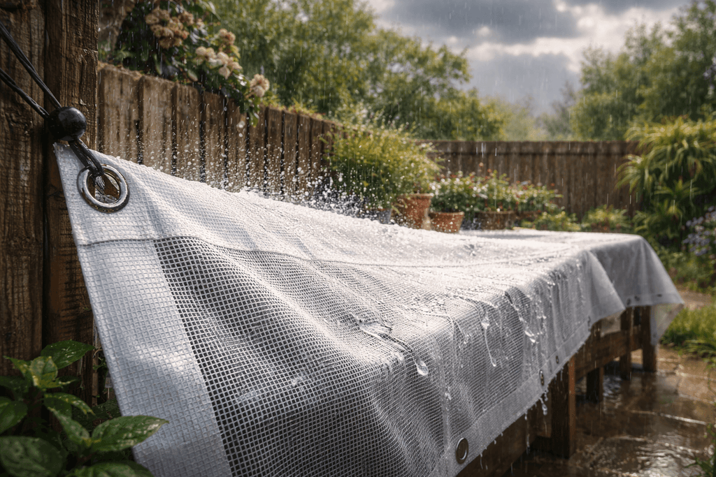 Clear 100GSM Monotex Tarpaulin Waterproof UV-Stabilised Sheet
