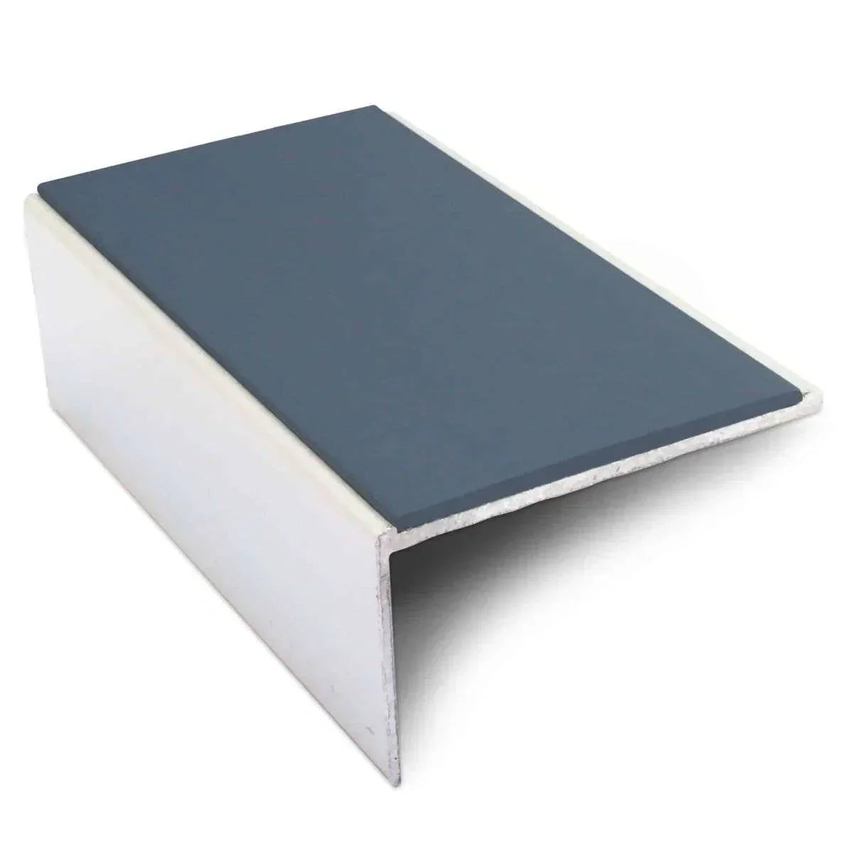 NSL01 56 x 32mm Aluminium Non Slip Stair Nosing Edge Trim With Pvc Insert Cobalt Blue