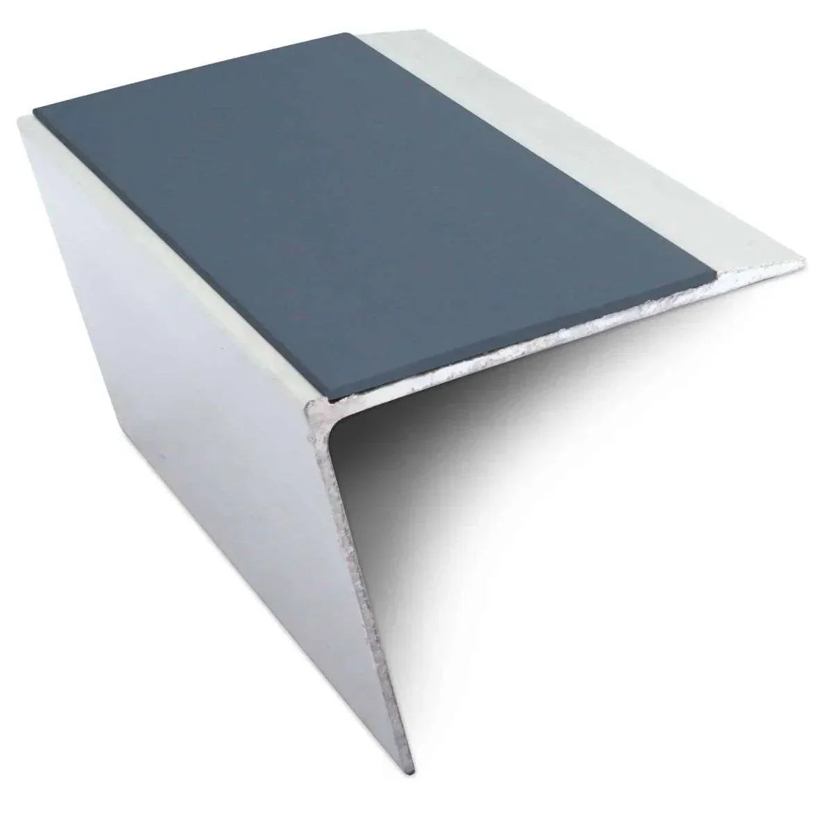 NSL26 Aluminium DDA Compliant Stair Nosing 67 x 55mm with Anti-Slip PVC Insert cobalt blue