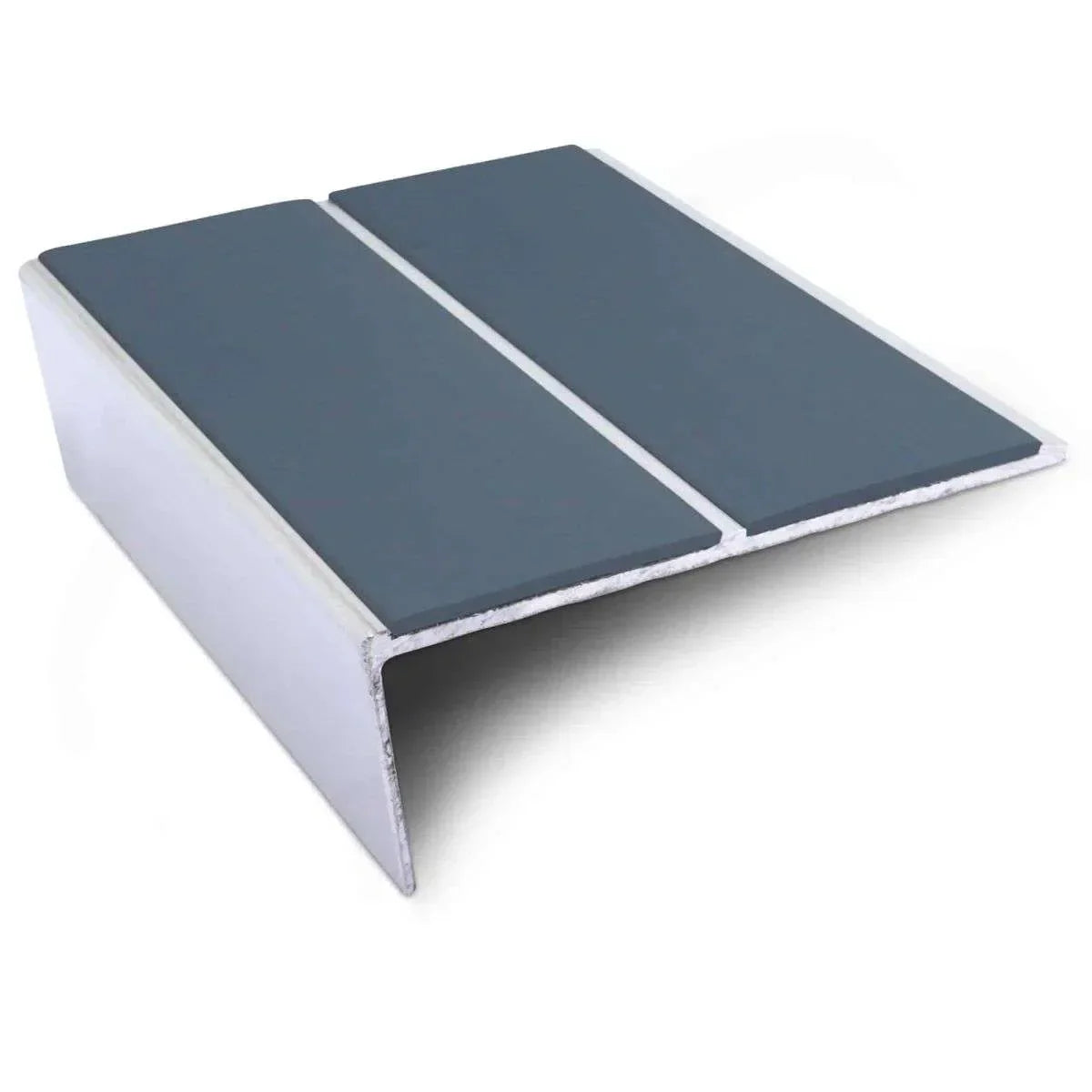 NSL10 85 x 32mm Aluminium Non Slip Stair Nosing Edge Trim With Pvc Insert cobalt blue