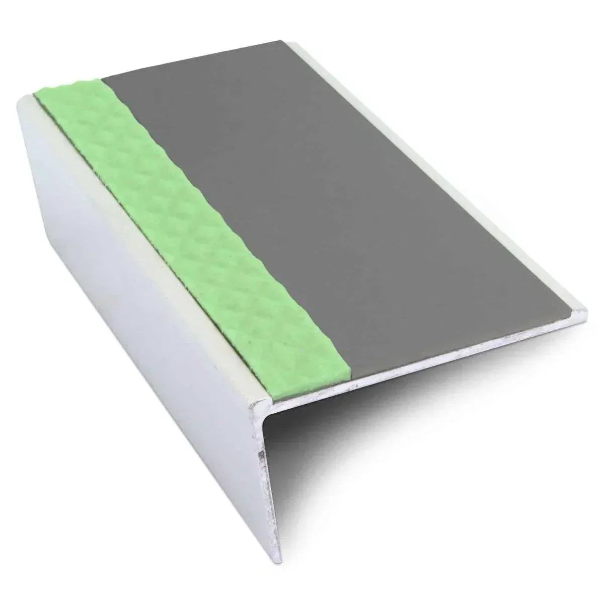 ASL02 57x32mm Aluminium Non Slip Stair Nosing Edge Trim With Pvc Insert Midnight Grey