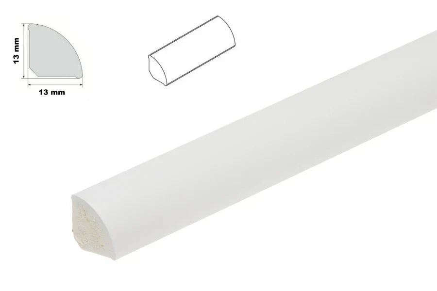 Decorative Flooring Window Edge Beading Worktop Strip uPVC 13mm Quadrant Trim Moulding