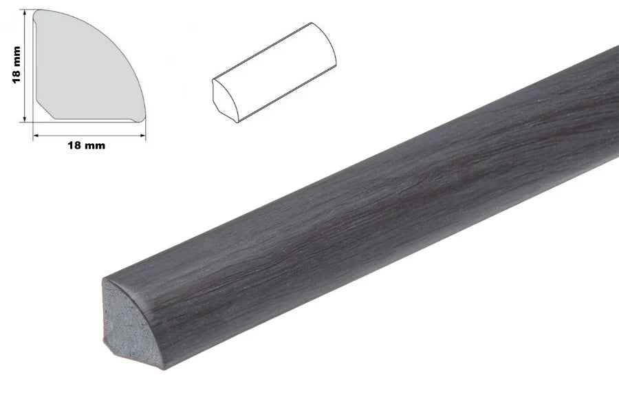 Decorative Flooring Window Edge Beading Worktop Strip uPVC 18mm Quadrant Trim Moulding