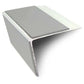 NSL28 DDA Compliant Aluminium Stair Nosing 75x58mm – Non-Slip Edge Trim with PVC Insert Dolphin Grey
