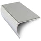 NSL03 57 x 40mm Aluminium Non Slip Stair Nosing Bullnose Edge Trim With Pvc Insert Dolphin Grey