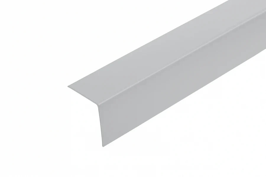 Equal & Unequal Edge Protector Light Grey PVC Plastic Corner Angle Trim 90°