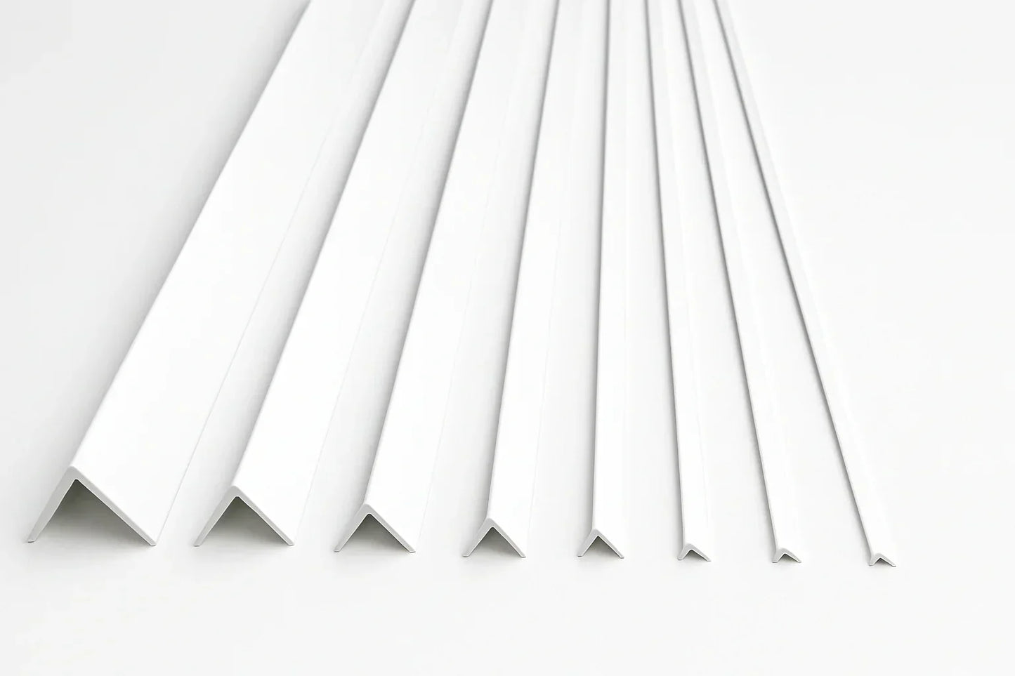 Equal & Unequal Edge Protector White PVC Plastic Corner Angle Trim 90°