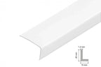 Equal & Unequal Edge Protector White PVC Plastic Corner Angle Trim 90°